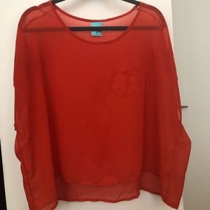 Sheer Orange Top